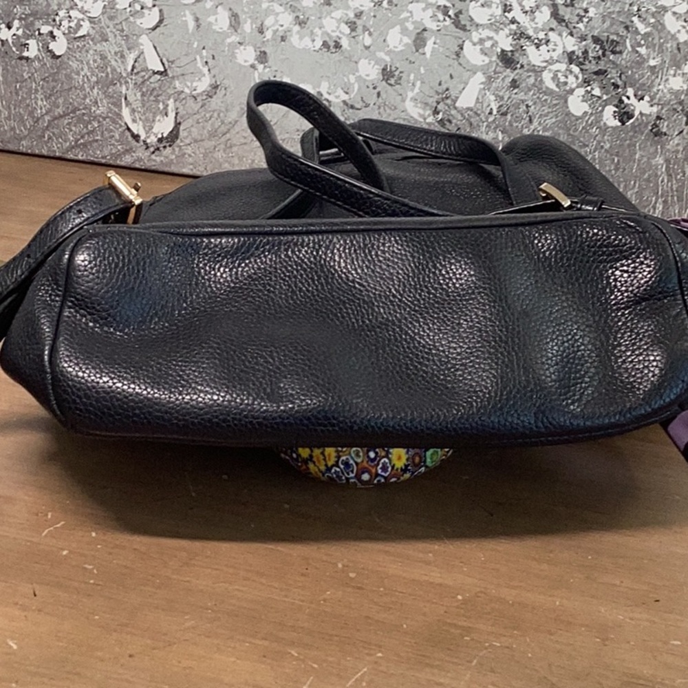 Michael Kors Black Leather Backpack - Picture 10 of 11
